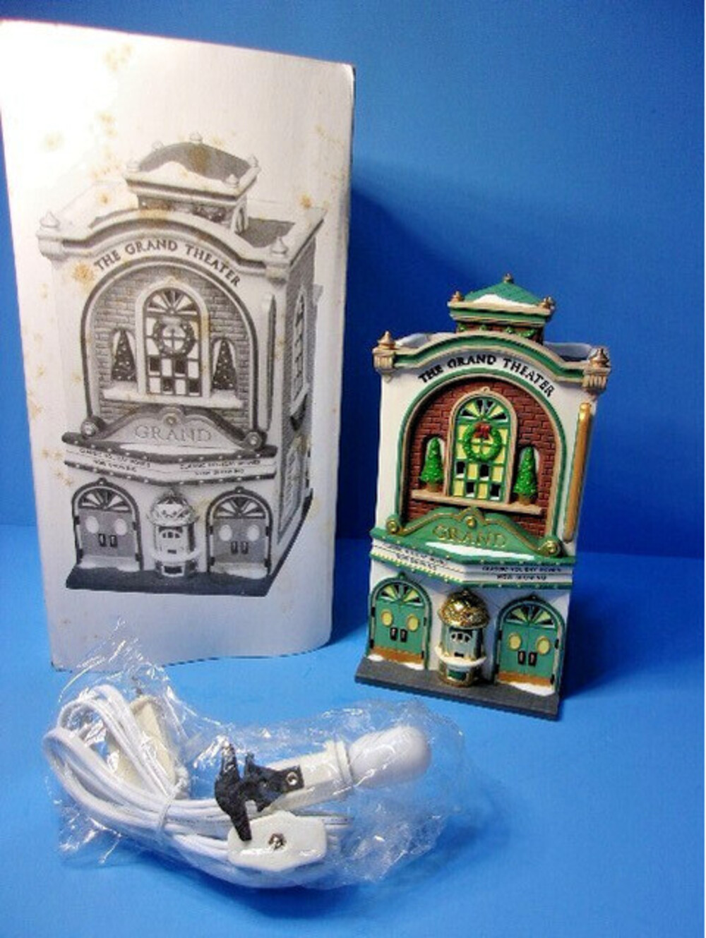 Dept 56 Christmas in the City #58870 The Grand Movie Theater Retired Light & Box